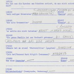 Western questionnaire, answ...