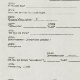 Western questionnaire, answ...