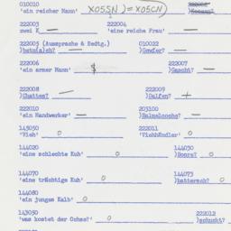 Western questionnaire, answ...