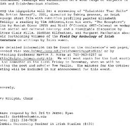 Announcements, 2002-11-02. ...