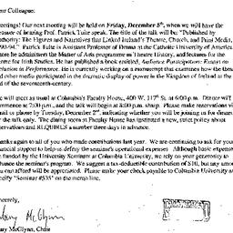Announcements, 2003-12-05. ...
