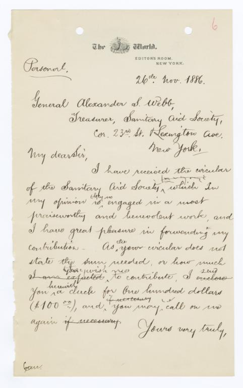 Draft Of Manuscript Letter, With Corrections, To Alexander S. Webb