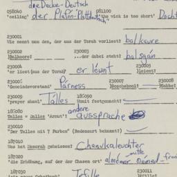 Western questionnaire, answ...