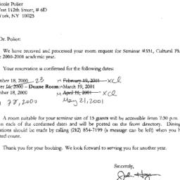 Correspondence, 2001-06-28....
