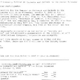 Announcements, 2003-10-03. ...