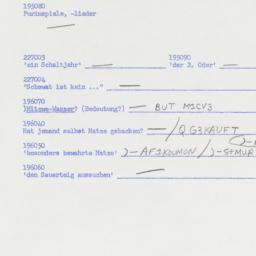 Western questionnaire, answ...