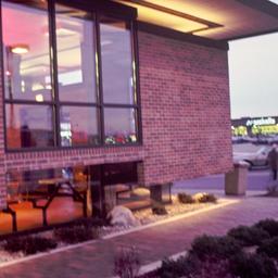 Exterior view, detail of wi...