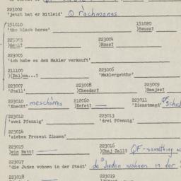 Western questionnaire, answ...