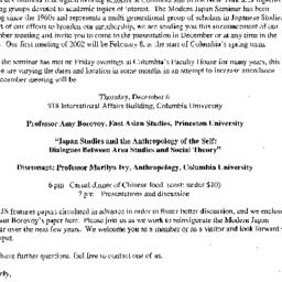 Correspondence, 2001-11-20....