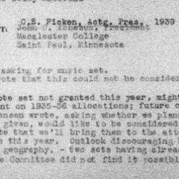 Carnegie Turn-Downs, Music ...