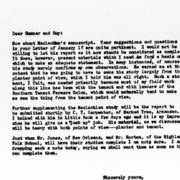 Letter from Arthur Raper to...