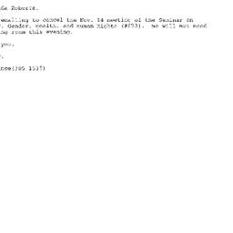 Correspondence, 2001-11-03....