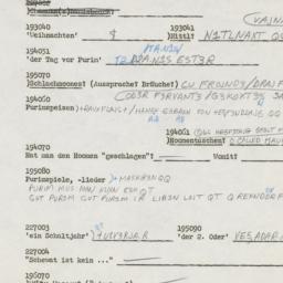 Western questionnaire, answ...