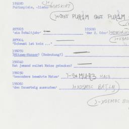 Western questionnaire, answ...