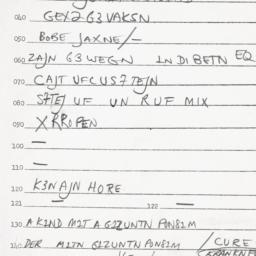Eastern questionnaire, answ...