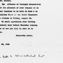 Letter from Carnegie Corpor...