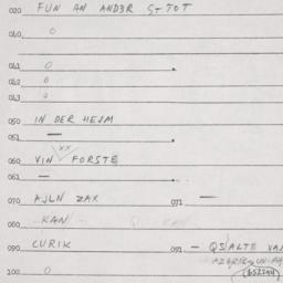 Eastern questionnaire, answ...