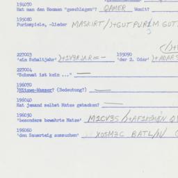 Western questionnaire, answ...