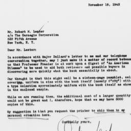 Letter from Ordway Tead to ...