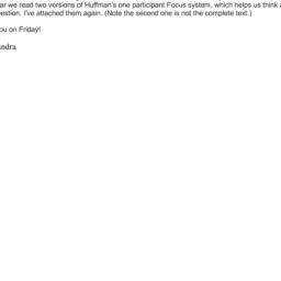 Announcements, 2013-05-03. ...