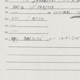 Eastern questionnaire, answ...
