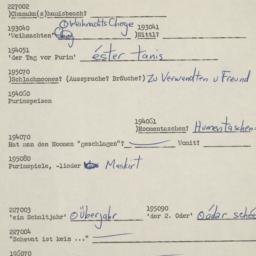 Western questionnaire, answ...