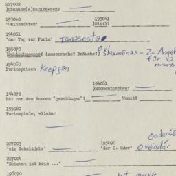 Western questionnaire, answ...