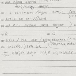 Eastern questionnaire, answ...