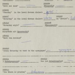 Western questionnaire, answ...