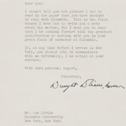 Letter from Dwight D. Eisen...