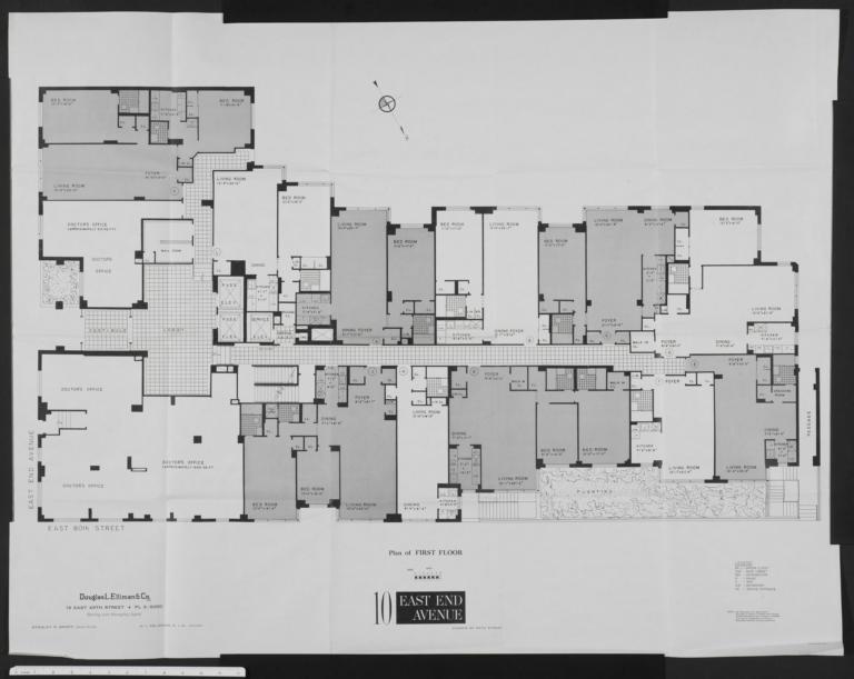 10 East End Avenue, Plan Of First Floor The New York