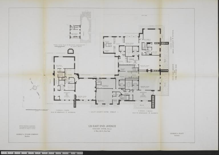 120 East End Avenue, Plan Of Apartment C Penthouse - The New York real ...