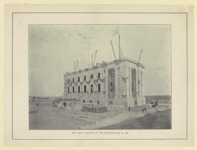 The First section of the museum, May 30, 1896