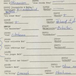 Western questionnaire, answ...
