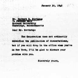 Letter from Charles Dollard...