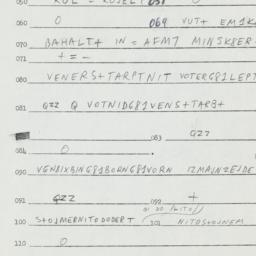 Eastern questionnaire, answ...