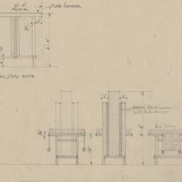 Table, chair elevations