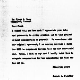 Letter from Samuel A. Stouf...