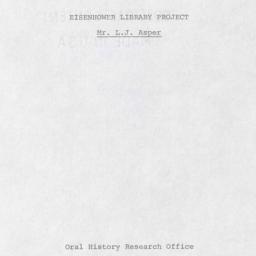 Reminiscences of L. J. Aspe...