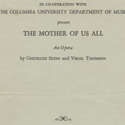 The Mother of Us All : An O...