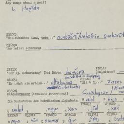 Western questionnaire, answ...