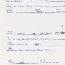 Western questionnaire, answ...