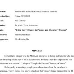 Minutes, 2012-09-28. Scient...