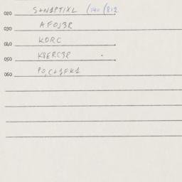 Eastern questionnaire, answ...