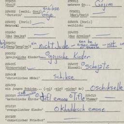 Western questionnaire, answ...
