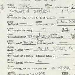 Western questionnaire, answ...