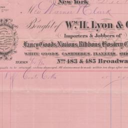 Wm. H. Lyon & Co. Bill ...