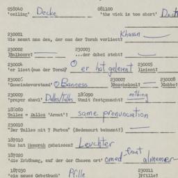 Western questionnaire, answ...