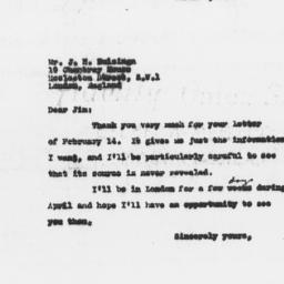 Letter from Frederick P. Ke...