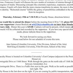 Announcements, 2015-02-19. ...